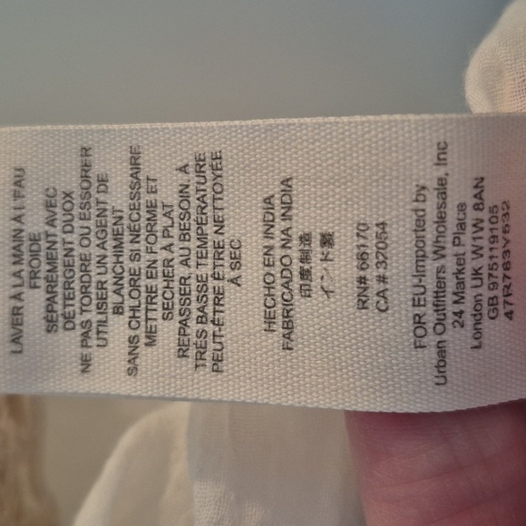 NWOT Free People Boho Festival Gauzy Cotton Dress Crochet Trim Oversized - Picture 8 of 8